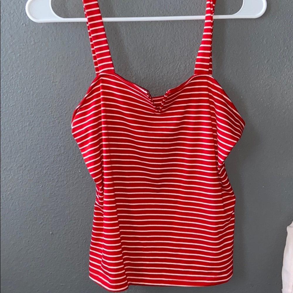 cute tank with white stripes